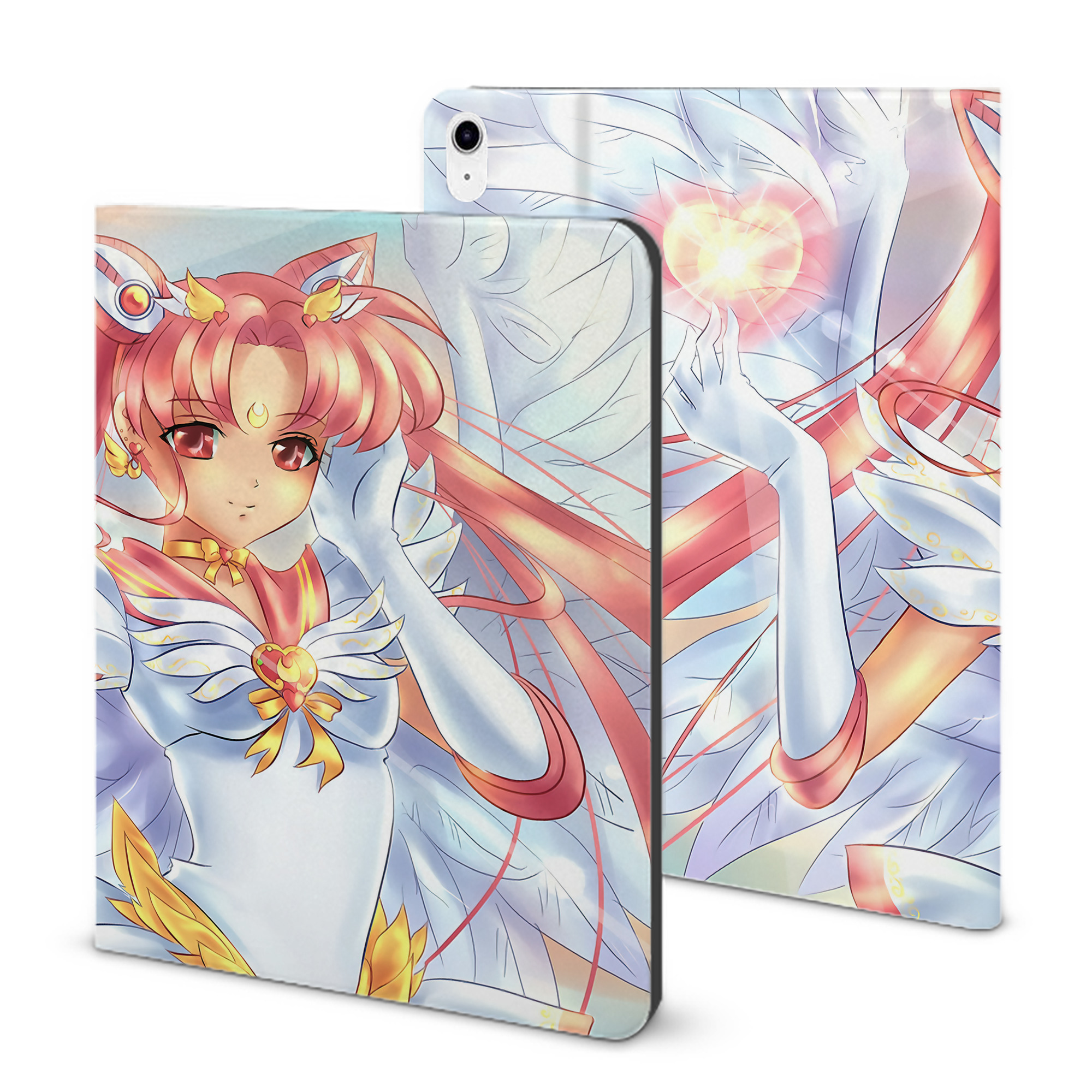 （画像用） 美少女戦士セーラームーン Sailor Moon IPad ケース ブック型 PUレザー TPU 耐衝撃 軽量 薄型 ペン収納なし 全面保護 IPad 各モデル対応